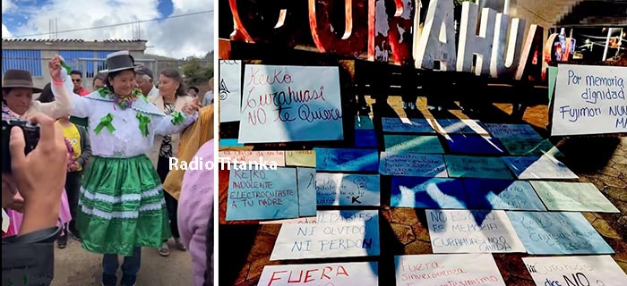 Keiko Fujimori sin mucha difusión y evitando rechazo de población llega a comunidad de Saywite, en Curahuasi